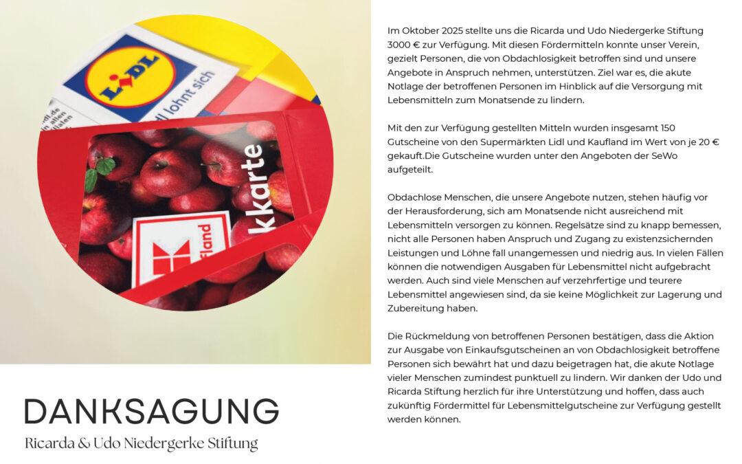 Lebensmittelgutscheine gefördert