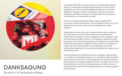 Lebensmittel-Gutscheine gefördert